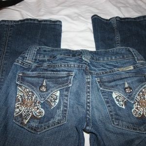 Miss Me Jeans WIth Bling size 26 Flap Pockets